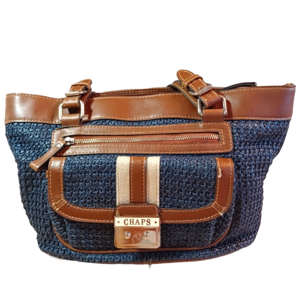 CHAPS DOUBLE HANDLE SATCHEL BAG